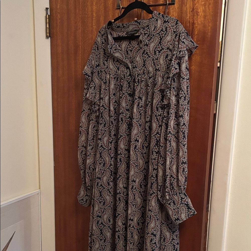 BANANA REPUBLIC MULTI COLOR MIDI DRESS SIZE XL